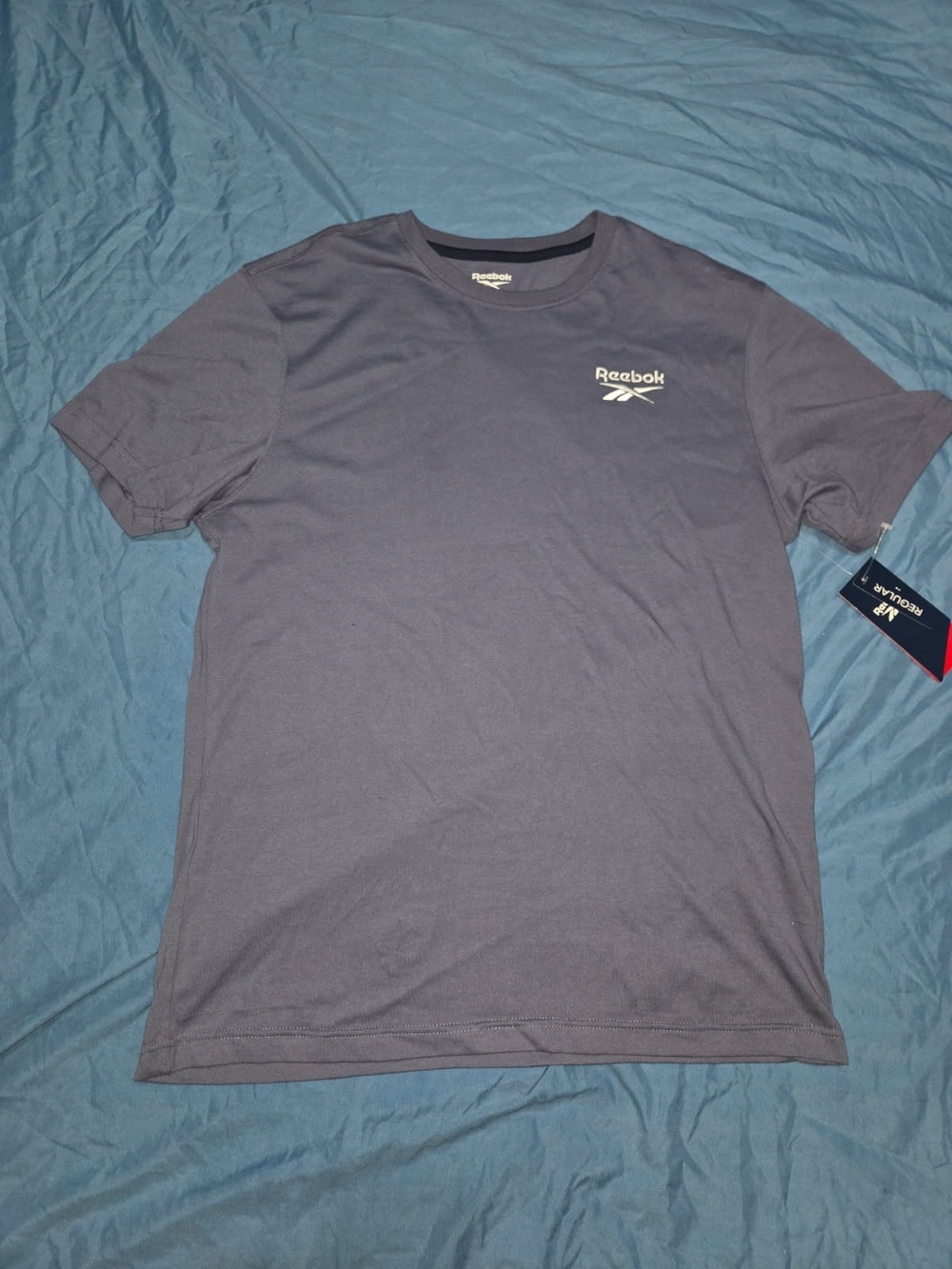Reebok Men's Dark Navy Logo Short Sleeve Tee
